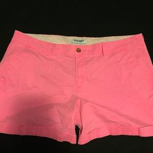 Neon pink shorts